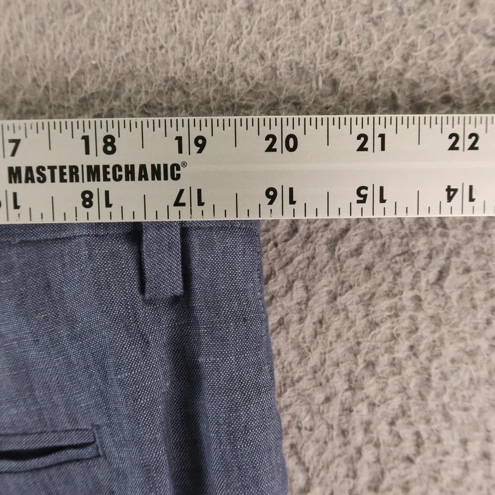 Banana Republic Pants Mens 38x32 Blue 100% Linen Hopsack Slim Breathable